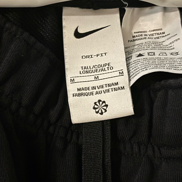 Nike Men's Medium Tall Black Joggers with White Accents - Picture 3 of 9